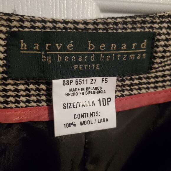 Harve Benard Woman's petite houndstooth wool pants Fully lined size 10P - Picture 4 of 4